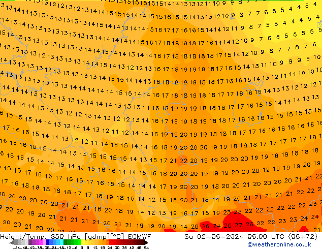 Z500/Rain (+SLP)/Z850 ECMWF Su 02.06.2024 06 UTC