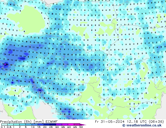 Z500/Regen(+SLP)/Z850 ECMWF vr 31.05.2024 18 UTC