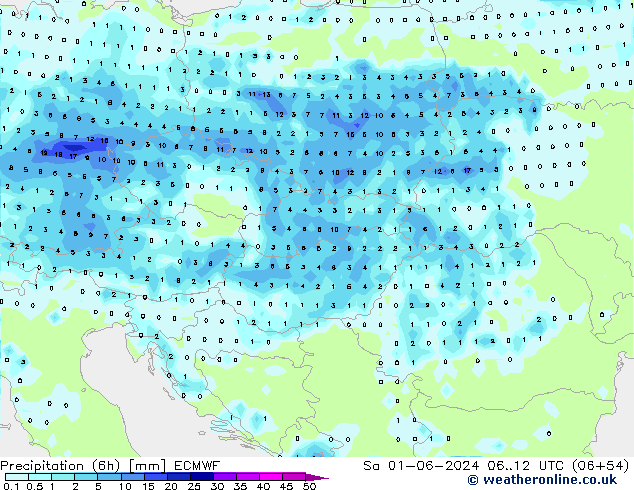 Z500/Rain (+SLP)/Z850 ECMWF So 01.06.2024 12 UTC