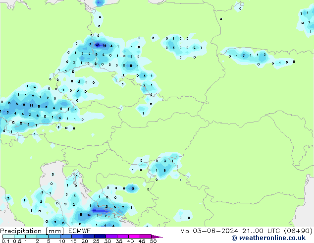 Neerslag ECMWF ma 03.06.2024 00 UTC