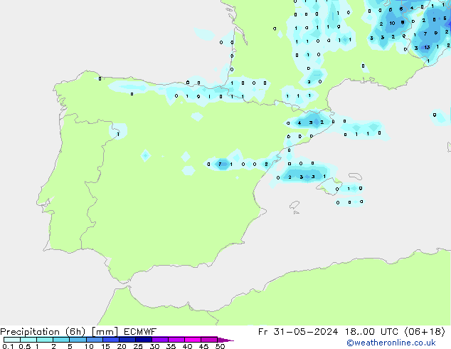 Z500/Rain (+SLP)/Z850 ECMWF Sex 31.05.2024 00 UTC