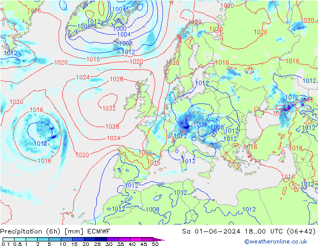 Z500/Rain (+SLP)/Z850 ECMWF Sáb 01.06.2024 00 UTC