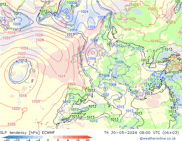 变压 ECMWF 星期四 30.05.2024 09 UTC