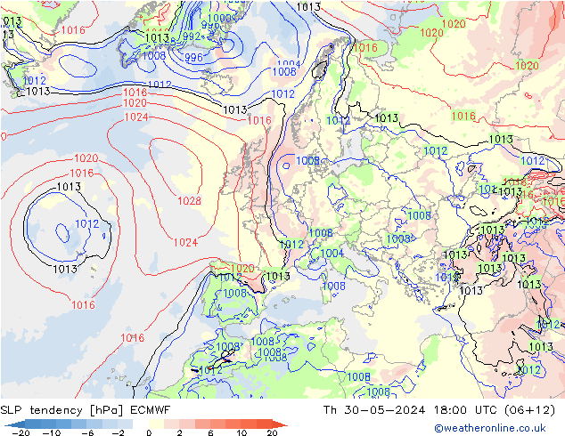 Y. Basıncı eğilimi ECMWF Per 30.05.2024 18 UTC