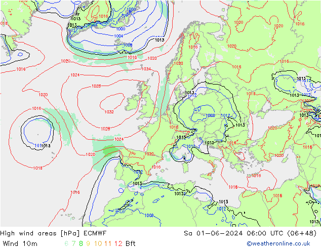 High wind areas ECMWF sab 01.06.2024 06 UTC