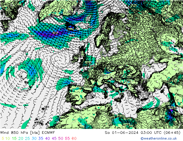 Wind 850 hPa ECMWF Sa 01.06.2024 03 UTC