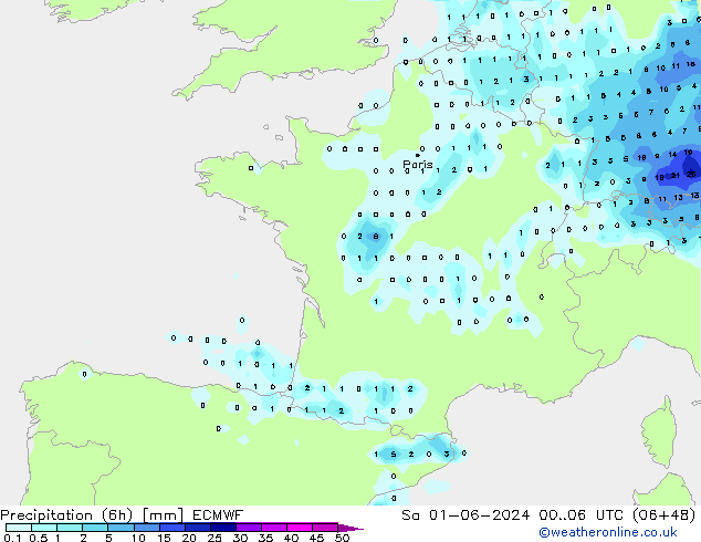 Z500/Rain (+SLP)/Z850 ECMWF Sáb 01.06.2024 06 UTC