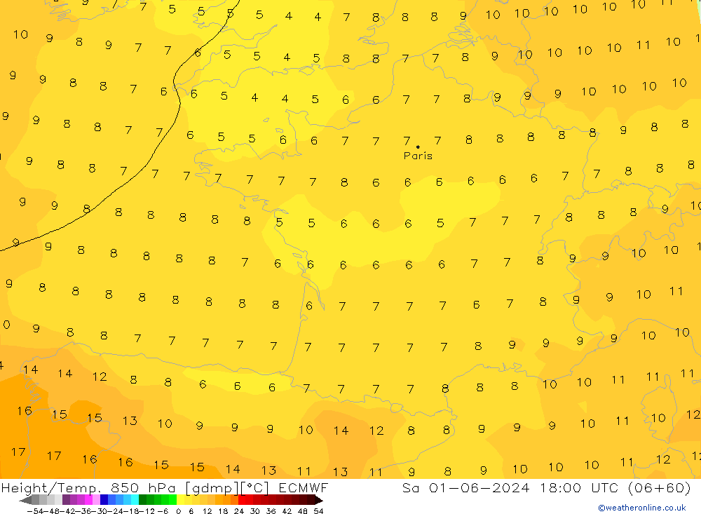 Z500/Rain (+SLP)/Z850 ECMWF sáb 01.06.2024 18 UTC