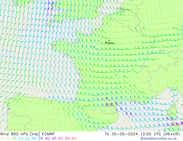  850 hPa ECMWF  30.05.2024 12 UTC