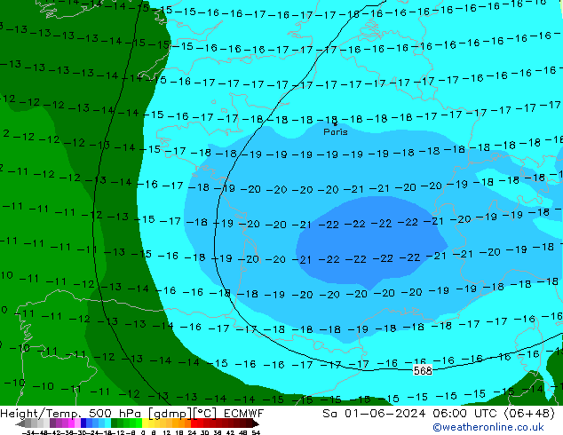 Z500/Rain (+SLP)/Z850 ECMWF Sáb 01.06.2024 06 UTC