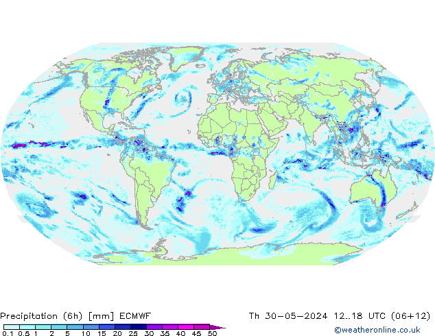 Z500/Rain (+SLP)/Z850 ECMWF Do 30.05.2024 18 UTC