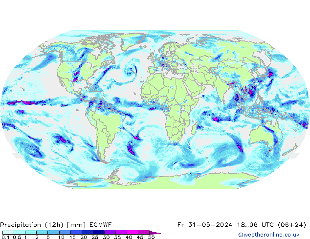 Nied. akkumuliert (12Std) ECMWF Fr 31.05.2024 06 UTC