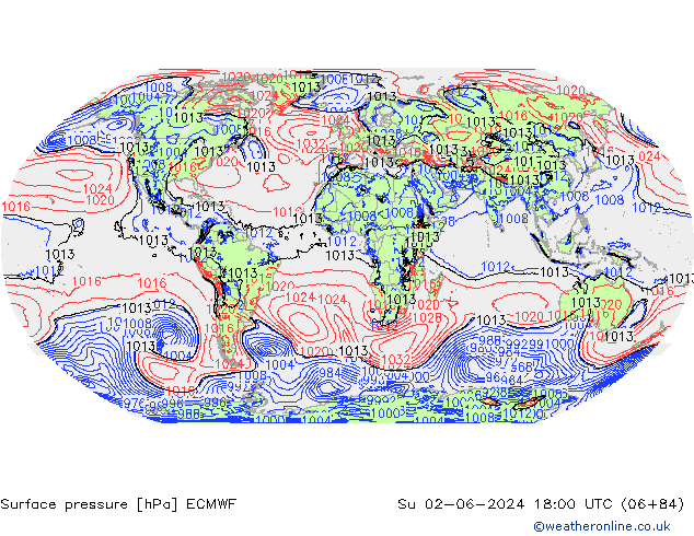 Bodendruck ECMWF So 02.06.2024 18 UTC