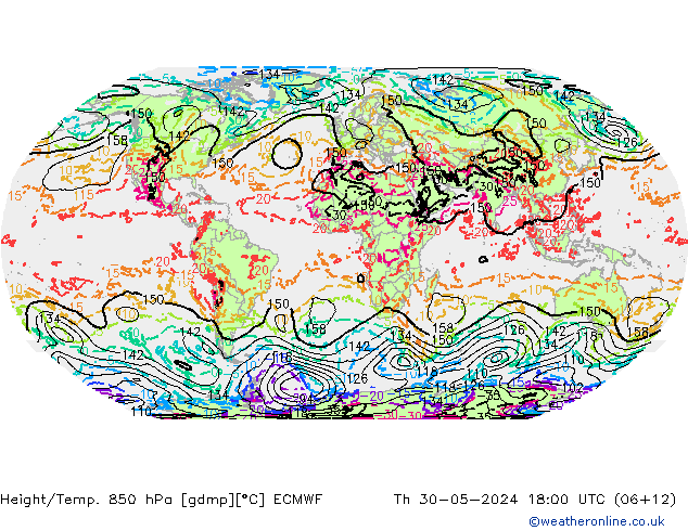 Z500/Rain (+SLP)/Z850 ECMWF Do 30.05.2024 18 UTC