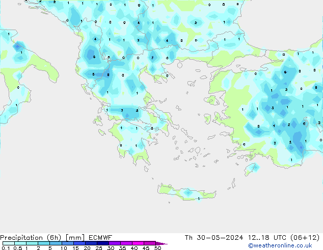 Z500/Rain (+SLP)/Z850 ECMWF czw. 30.05.2024 18 UTC