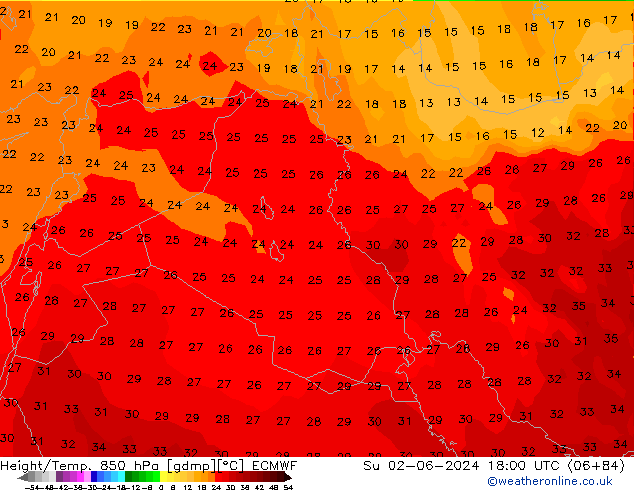 Z500/Regen(+SLP)/Z850 ECMWF zo 02.06.2024 18 UTC