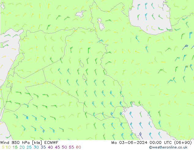 Wind 850 hPa ECMWF ma 03.06.2024 00 UTC