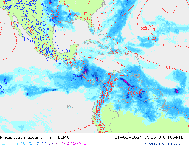 Totale neerslag ECMWF vr 31.05.2024 00 UTC