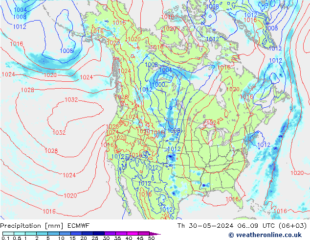 Precipitation ECMWF Th 30.05.2024 09 UTC