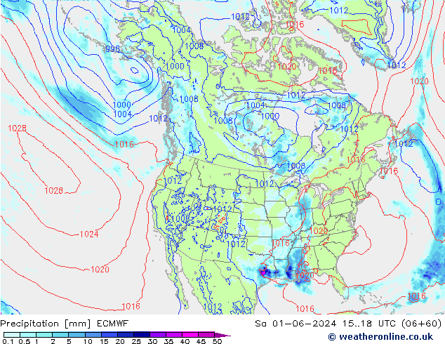 осадки ECMWF сб 01.06.2024 18 UTC