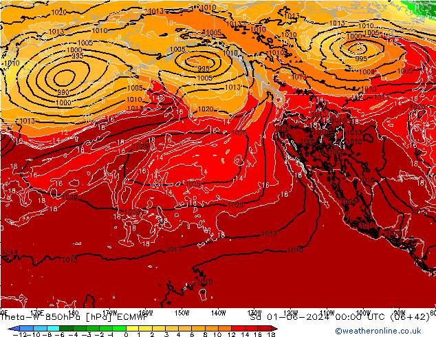 Theta-W 850hPa ECMWF Sa 01.06.2024 00 UTC