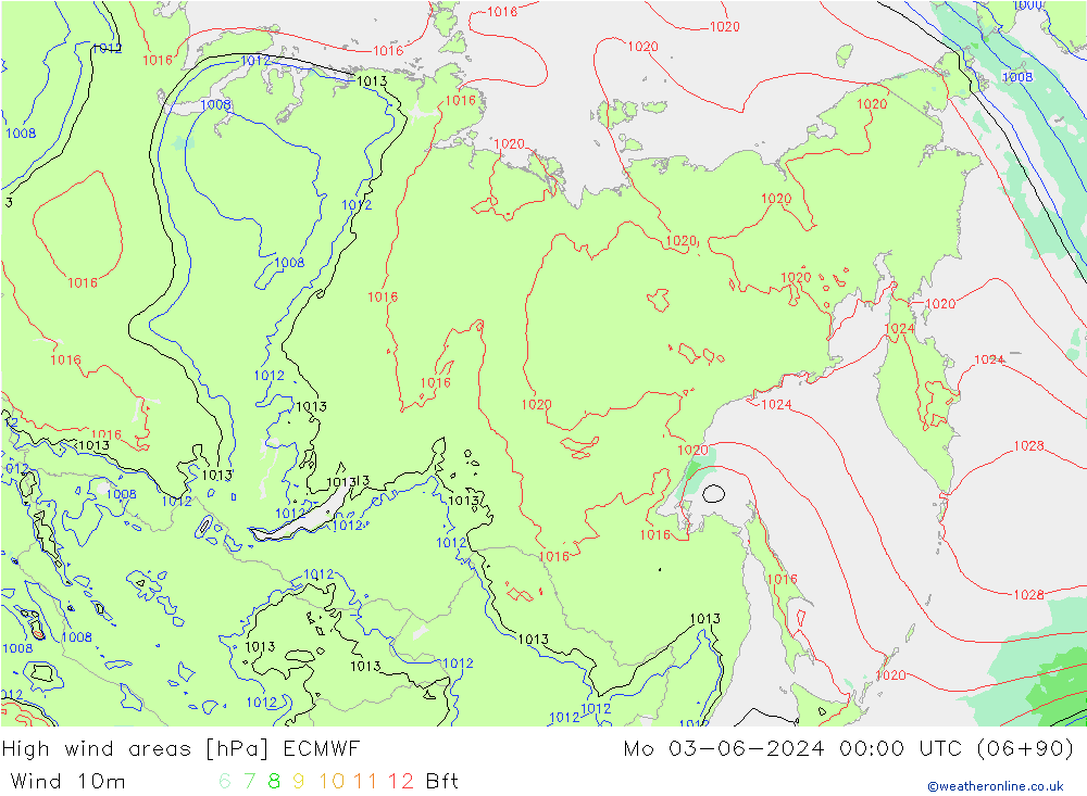 High wind areas ECMWF Seg 03.06.2024 00 UTC