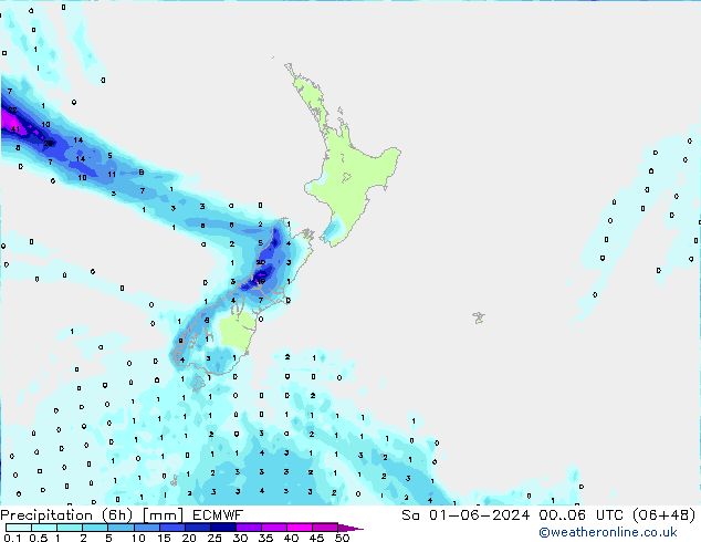 Z500/Yağmur (+YB)/Z850 ECMWF Cts 01.06.2024 06 UTC