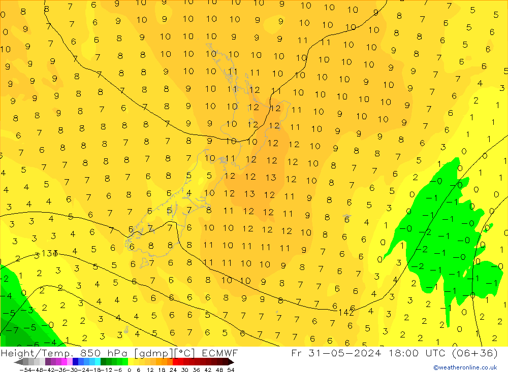 Z500/Rain (+SLP)/Z850 ECMWF Pá 31.05.2024 18 UTC