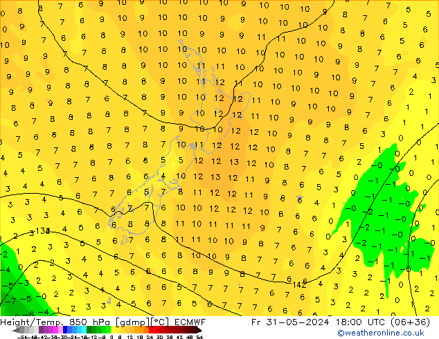 Z500/Rain (+SLP)/Z850 ECMWF vie 31.05.2024 18 UTC