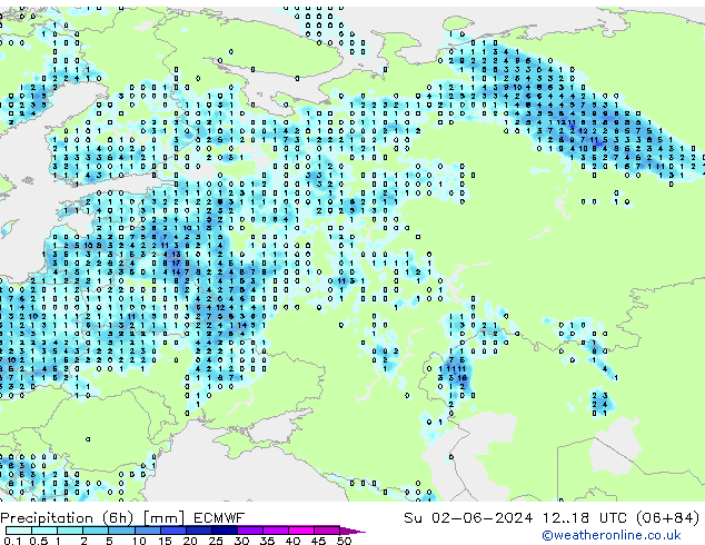 Z500/Rain (+SLP)/Z850 ECMWF dom 02.06.2024 18 UTC