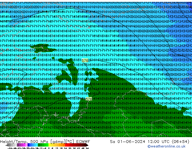 Z500/Regen(+SLP)/Z850 ECMWF za 01.06.2024 12 UTC