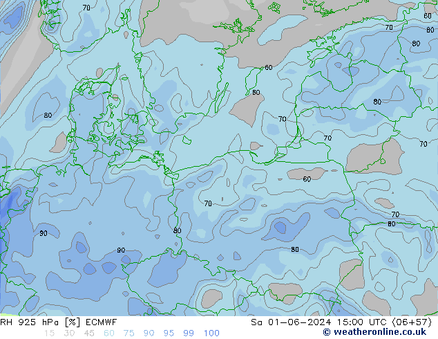 RH 925 hPa ECMWF So 01.06.2024 15 UTC