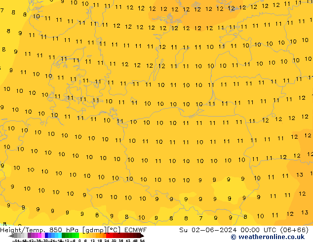 Z500/Rain (+SLP)/Z850 ECMWF Su 02.06.2024 00 UTC