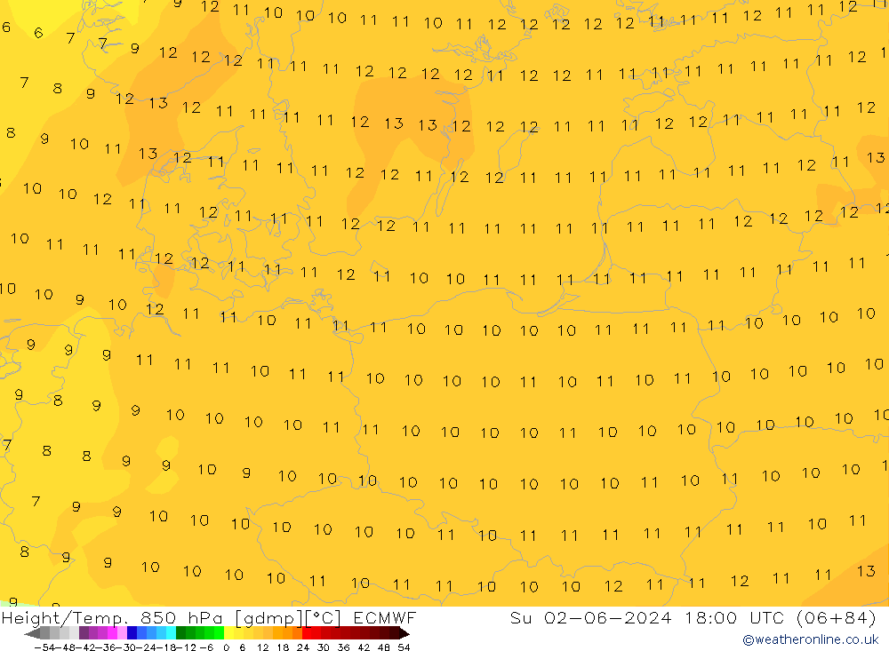 Z500/Rain (+SLP)/Z850 ECMWF Su 02.06.2024 18 UTC