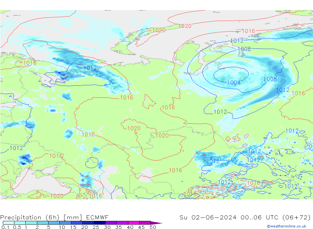 Z500/Rain (+SLP)/Z850 ECMWF  02.06.2024 06 UTC