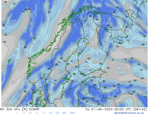 RH 300 hPa ECMWF  01.06.2024 00 UTC