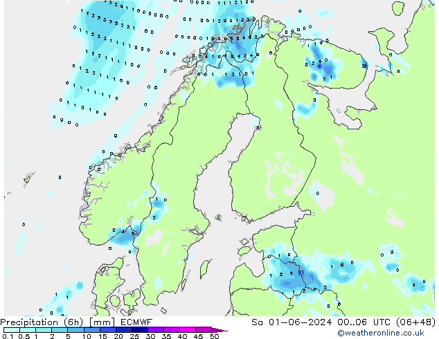 Z500/Rain (+SLP)/Z850 ECMWF so. 01.06.2024 06 UTC