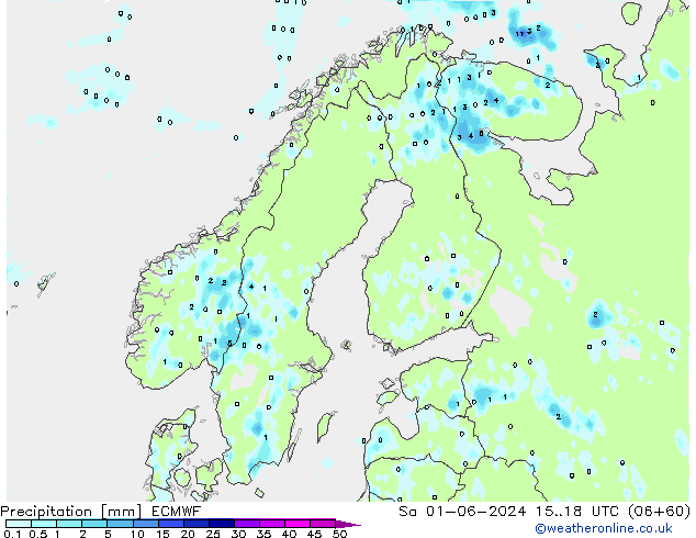 precipitação ECMWF Sáb 01.06.2024 18 UTC