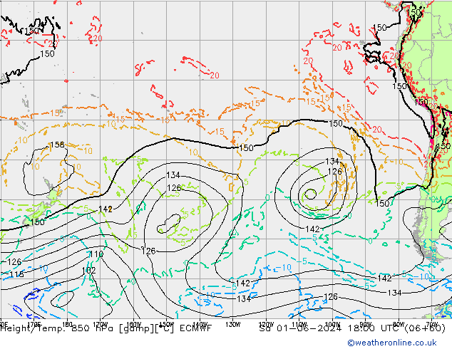 Z500/Rain (+SLP)/Z850 ECMWF Sa 01.06.2024 18 UTC