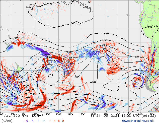 T-Adv. 500 hPa ECMWF ven 31.05.2024 15 UTC