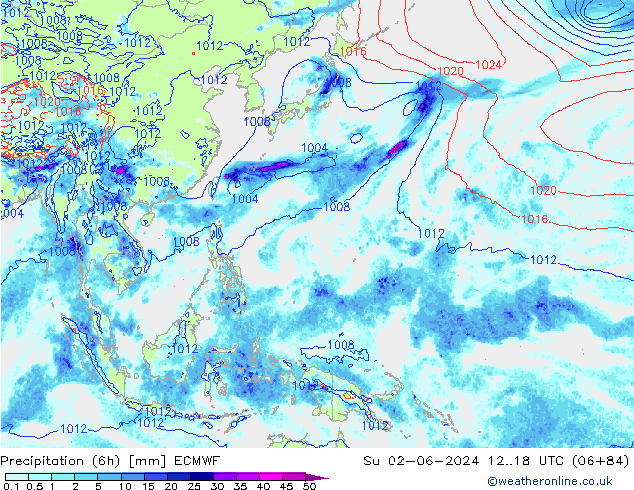 Z500/Rain (+SLP)/Z850 ECMWF Su 02.06.2024 18 UTC