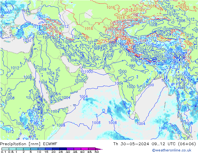 降水 ECMWF 星期四 30.05.2024 12 UTC