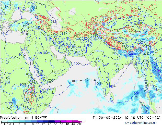 降水 ECMWF 星期四 30.05.2024 18 UTC