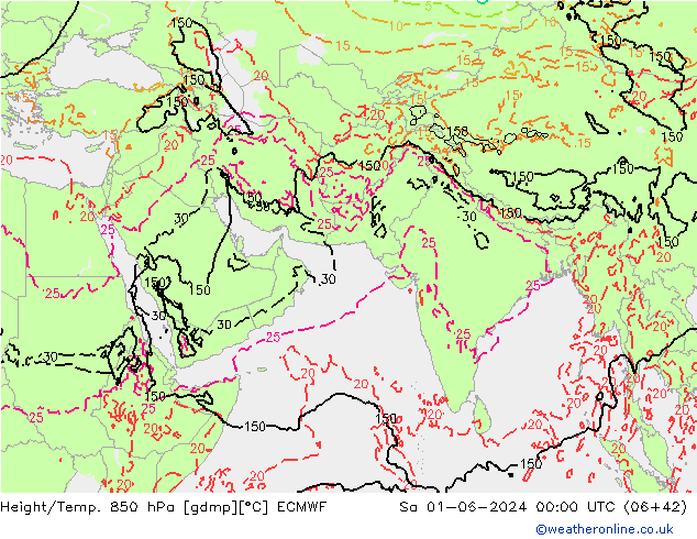 Z500/Rain (+SLP)/Z850 ECMWF Sa 01.06.2024 00 UTC