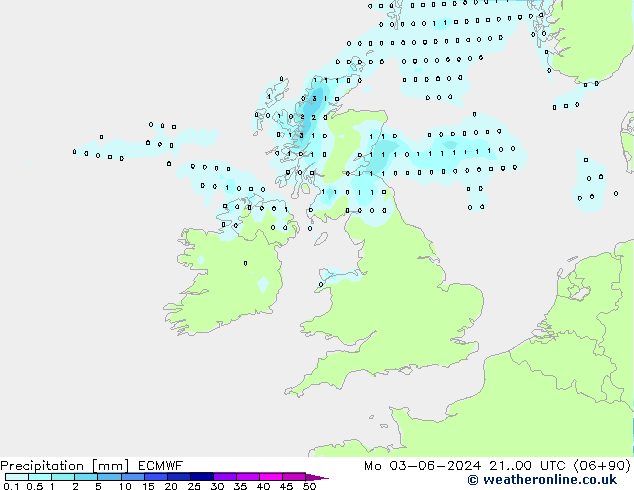 Neerslag ECMWF ma 03.06.2024 00 UTC