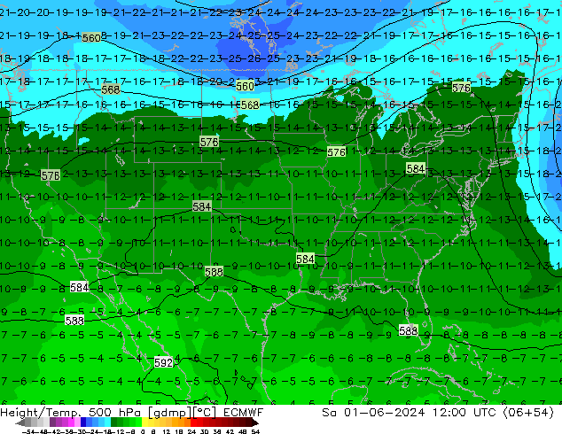 Z500/Rain (+SLP)/Z850 ECMWF сб 01.06.2024 12 UTC