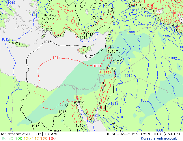 Jet stream/SLP ECMWF Th 30.05.2024 18 UTC