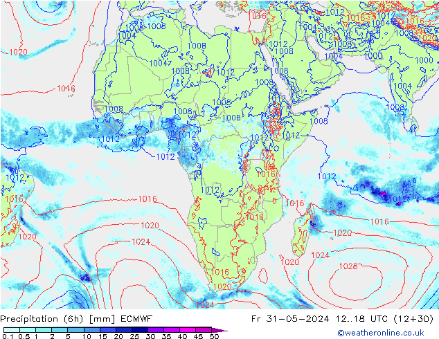 Z500/Yağmur (+YB)/Z850 ECMWF Cu 31.05.2024 18 UTC