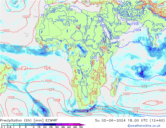 Z500/Rain (+SLP)/Z850 ECMWF  02.06.2024 00 UTC