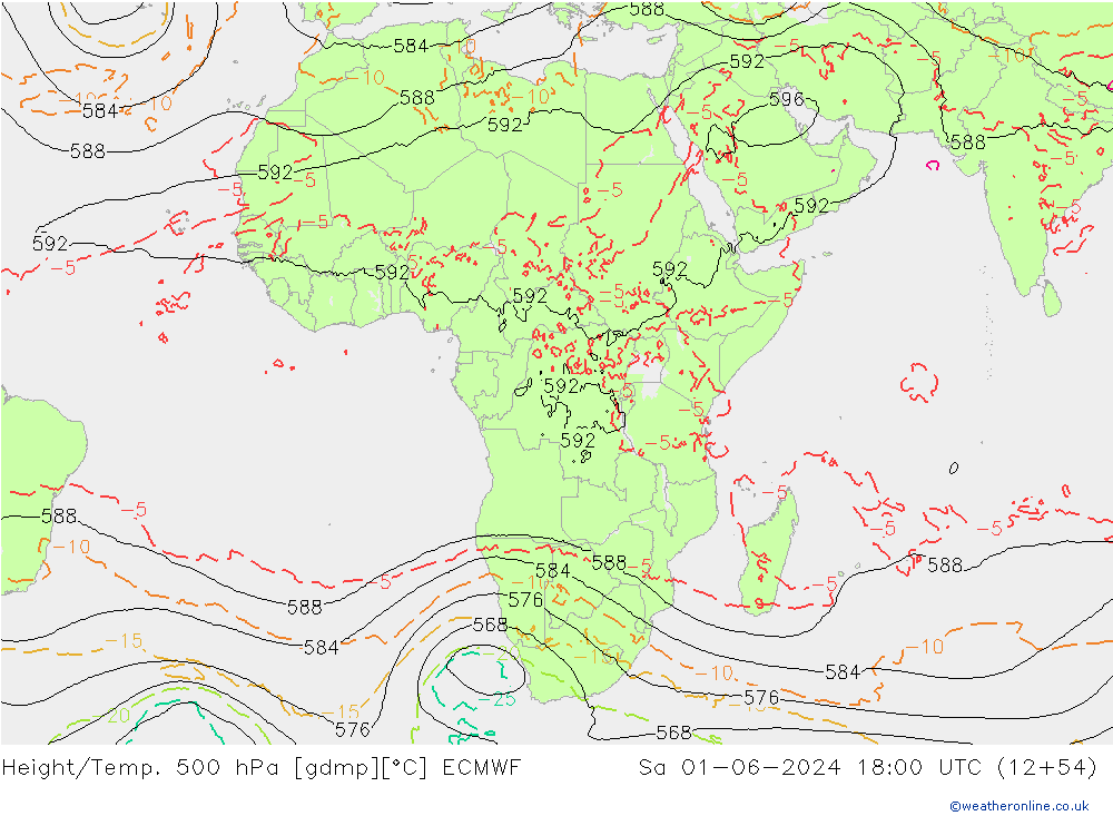 Z500/Rain (+SLP)/Z850 ECMWF so. 01.06.2024 18 UTC